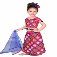 Ahhaaaaa pamučna haljina Radha za djevojčice od mumbo-mumbo s kompletom mumbo-mumbo