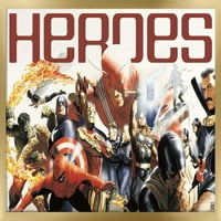 Comics of the comics - 80. obljetnica 's-plakat na zidu s herojima, 14.725 22.375