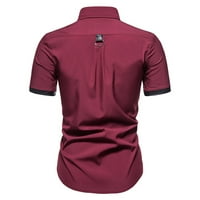 Muške polo majice Rasprodaja Muške bluze kratkih rukava s odbijenim ovratnikom na čvrstim gumbima majice za muškarce