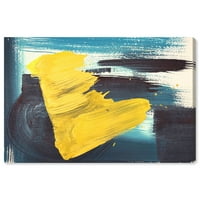 Avenue Runway Avenue Sažetak zidne umjetničke platnene otiske 'Mojacar' boja - žuta, plava
