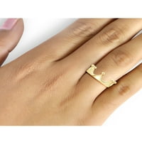 Jewelersclub 14K Zlatni prsten od srebrne krune za žene