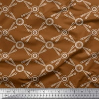 Baršunasta tkanina u geometrijskom tisku s točkicama i krugom širine dvorišta