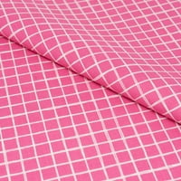 Tkanine, pamučni Print, ručno tkani poplun,, ružičasti karirani , dvorišni rez