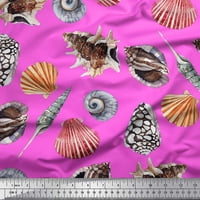 Pamučna tkanina patka u boji, šarene školjke, tkanina s otiskom Ocean široka jarda