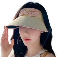 Cocopeaunts Sun Visirs slamna kape za žene Sunce šešir šešir Šešir Široki kasutni šešir UV zaštita Slatka šeširska