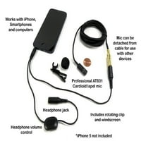 -Iphone-Interview-Kit--Profesionalni kardioidni mikrofon za iPhone, iPod Touch, iPad i računala. Uključuje isječak,