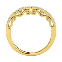 0K dijamantni zaručnički prsten od 10k punog žutog zlata