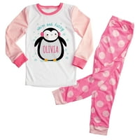 Personalizirana pidžama Pink Penguin Girls