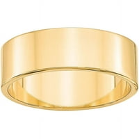 Primarno zlato, karatno žuto zlato, lagani ravni prsten, veličina 8,5