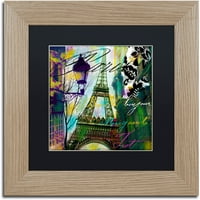 Zaštitni znak mumbo u Pariz s ljubavlju i ulje na platnu mumbo crna, okvir od breze