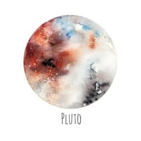 Ploča od tkanineakvarelni planeti Pluton