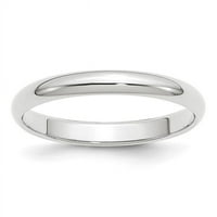 Zaručnički prsten od bijelog zlata 14k polukružnog oblika-veličina 5