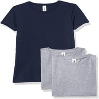 Jednobojne majice za djevojčice, pamuk, pamuk, 100 Mornarsko plava