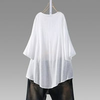Puawkoer/ Ženski starinski čipke top s V-izrez tri četvrtine veličine plus, majice, košulje, ženske majice, XL,