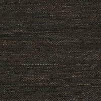 Vintage kožni tepih s pletenim resama, svijetlosiva, tamno smeđa, 8 '10'