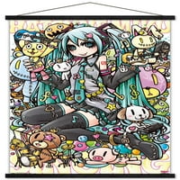 Hatsune Miku - zidni plakat s igračkama u drvenom magnetskom okviru, 22.37534