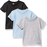Majice za malu djecu i malu djecu s kratkim rukavima od pamuka, Majica s okruglim vratom od dresa, poručnik