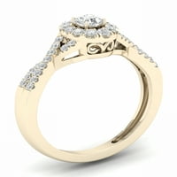 Zaručnički prsten od 10k žutog zlata s dijamantom od 13k