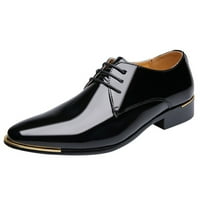 I šiljasti stil cipele muške poslovne klasične kože ležerne muške kožne cipele, crne