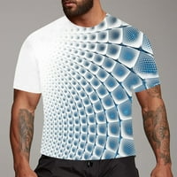 muške modne majice s printom od 3 inča, zabavni grafički uzorak, majice s okruglim vratom i kratkim rukavima