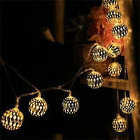Božićni LED marokanski šuplji metalni lopta LED nizina lampica baterija napajana za vjenčanja za home dekoracija