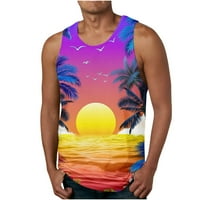 Muška ljetna majica bez rukava s printom bez rukava, Muška havajska Majica Bez rukava s printom bez pozivanja,