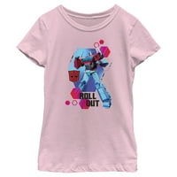 Majica za transformatore za djevojke: Plus Size Svijetloružičasta majica s uzorkom