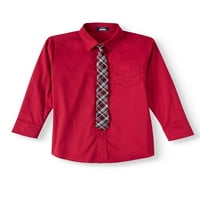 Strelica Arofle Stretch Poplin Modna haljina košulja i kravata, set, veličina 4-18