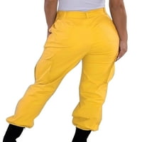 Ženske ljetne boho Harem hlače visokog struka Ležerne teretne hlače ženske ravne hlače za svakodnevno nošenje