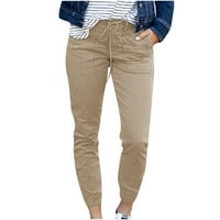 Teretne hlače za žene elastične radne karbone s visokim strukom CARGOS kombinezonske hlače Street odjeće s više
