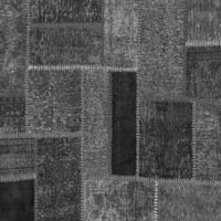 Ahgly Company Unutarnji kvadratni patchwork siva prostirka prijelaznog područja, 4 'Trg