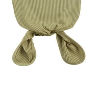 Dječja vreća za spavanje od rebraste tkanine, pamučni jednobojni pamučni omot s prednjim rukavima s kapom, 0 mjeseci