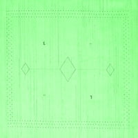 Ahgly Company Unutarnji kvadrat Čvrsta smaragdno zelena prostirka modernih područja, 5 'Trg