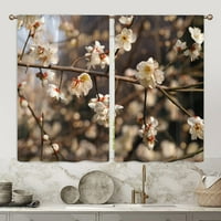 Kuhinjske zavjese, luksuzni Kratki Panel, prozirne zavjese za dekor dnevnog boravka, moderni cvjetni print, stil