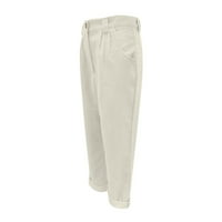 Meetsime ženske ravne hlače padaju modno širok nogu labave hlače Corduroy visoki struk ležerne opuštene hlače