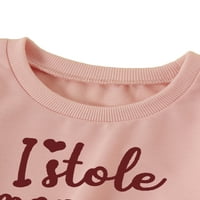 Pulover za Valentinovo za roditelje i djecu s printom srca s kapuljačom za žene i djevojke