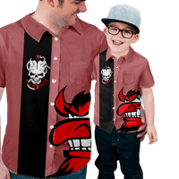 Košulje za muške košulje s gumbnim majicama za Đavo košulje Print Redovita fit džep s kratkim rukavima visokokvalitetni