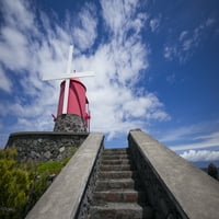Portugal, Azori, Otok Pico, San roce do Pico. Tradicionalni plakat vjetrenjače Valtera Bibikova