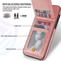 Sanimore za iPhone 6.1 futrola za magnetsku novčanicu, kožna futrola s utora za kartice i multi-kutni šok zaštitni