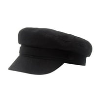 Tamnoplavi pamučni i laneni šešir, ženska univerzalna Britanska beretka, francuski šešir, muški