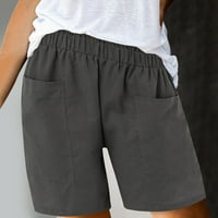 Ženske kratke hlače pamučne elastične elastične opsega naborane ruffle slatke kratke hlače protok casual kratkih