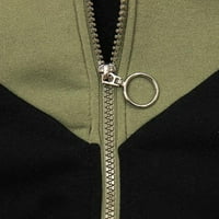 Kapučice za dukseve za žene modna solidna jakna džep džep dukserica dugih rukava s kapuljačom