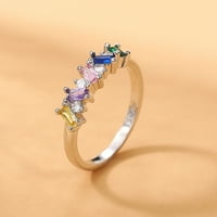 Keusn Geometric Art Fancy Diamond Ring zaručnički prsten cirkonija w