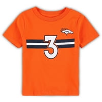 Majica s imenom i brojem igrača Denver Broncos bebe Russella Vilsona u narančastoj boji