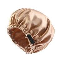 Modne žene reverzibilno podesiva perlica pletenica šešir ruffle rak omota kapica zaspava kapice satenski obloženi