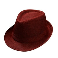 yuehao sunce šeširi muškarci i žene retro jazz šešir sould britanski sunčani šešir putopis sunca crvena