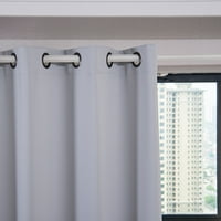 Elegantna kućna moda u. Corinth Premium čvrsta izolirana toplinska zamračenja Grommet prozori prozora, Cloud Grey