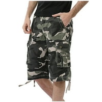 Muške teretne kratke hlače s više džepova, široke Ležerne hlače, hlače s ravnim nogavicama 96 94876934