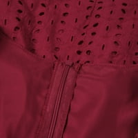 Ženska haljina od čipkastog žakarda s izrezima i džepovima s podstavom, kratke hlače, haljina s izrezom u obliku