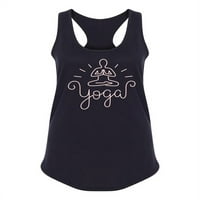 Ženska majica bez rukava s konturnim dizajnom za jogu-slika od preko, preko